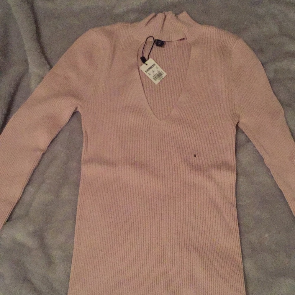 Express choker sweater top